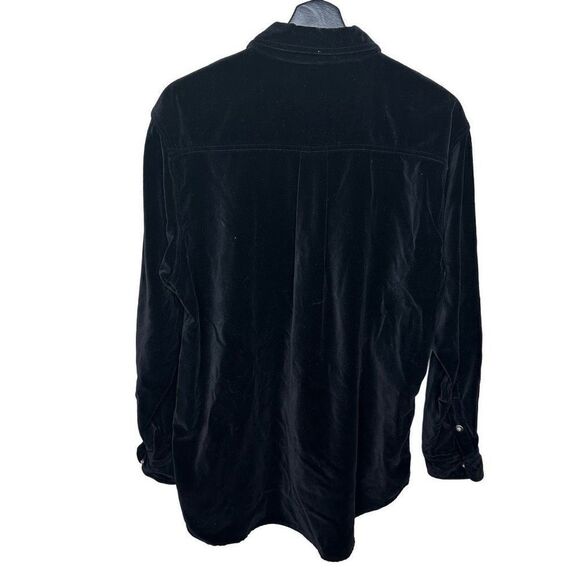 Vintage AMI Velour Button Down Shirt Large - Picture 2 of 3